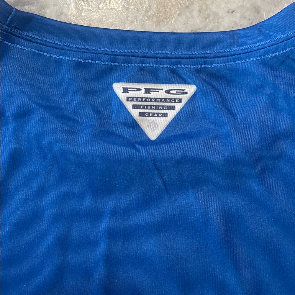 Men’s Columbia PFG Omni-Shade Blue Long Sleeve shirt XL/TG - Picture 4 of 6
